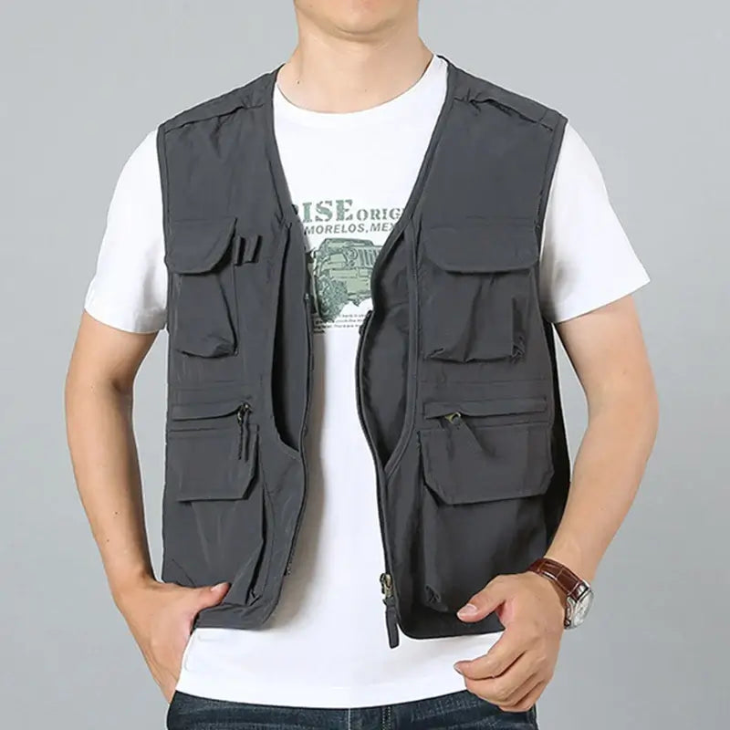 6XL Summer New Outdoor Vest Men Utility Tactical Multi-pocket Vest