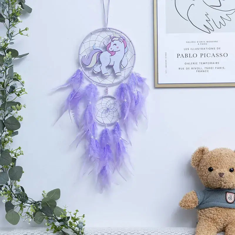 Animals Dinosaur Dream Catchers Wall Decor for Kids Children Room Cute Crocodile Horse Catcher Hanging Ornament Home Accessories