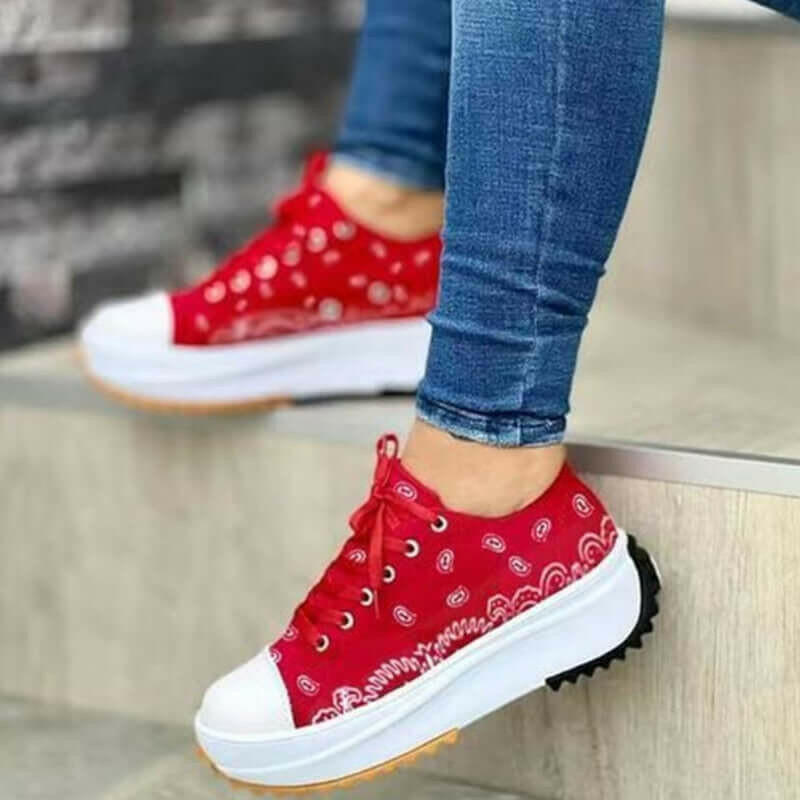 2022 Pattern Canvas Women Sneakers Casual Sport Shoes.