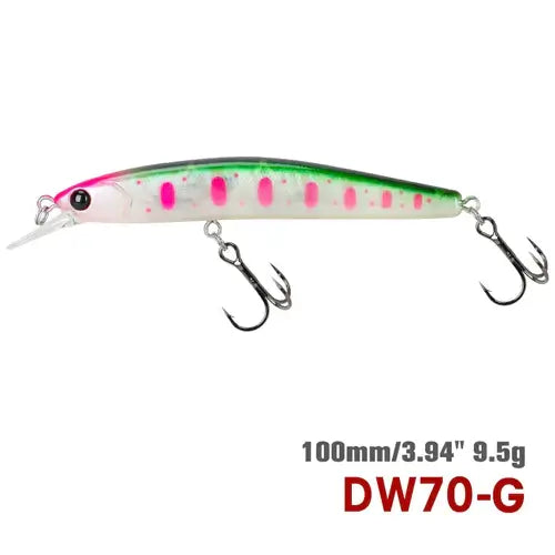 TSURINOYA 100SP Suspending Minnow Fishing Lure DW70 100mm 9.5g.