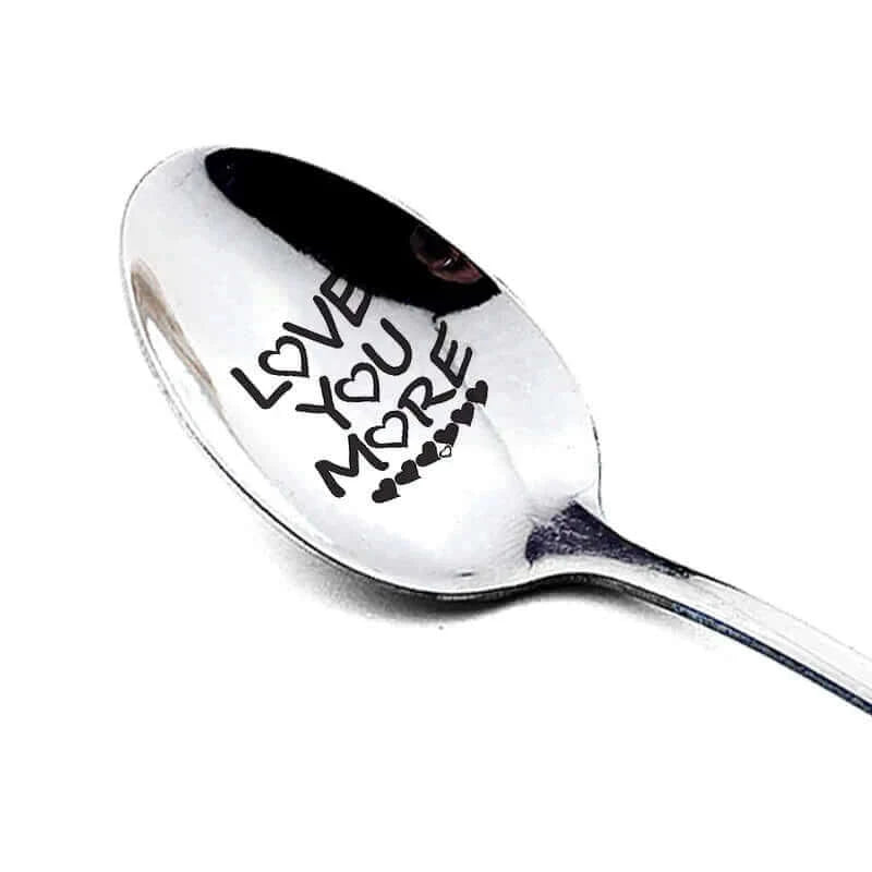 Valentines Day Gift Stainless Steel Milk Coffee Spoons Love Letter Wedding Souvenirs Anniversary Gift for Girlfriend Boyfriend