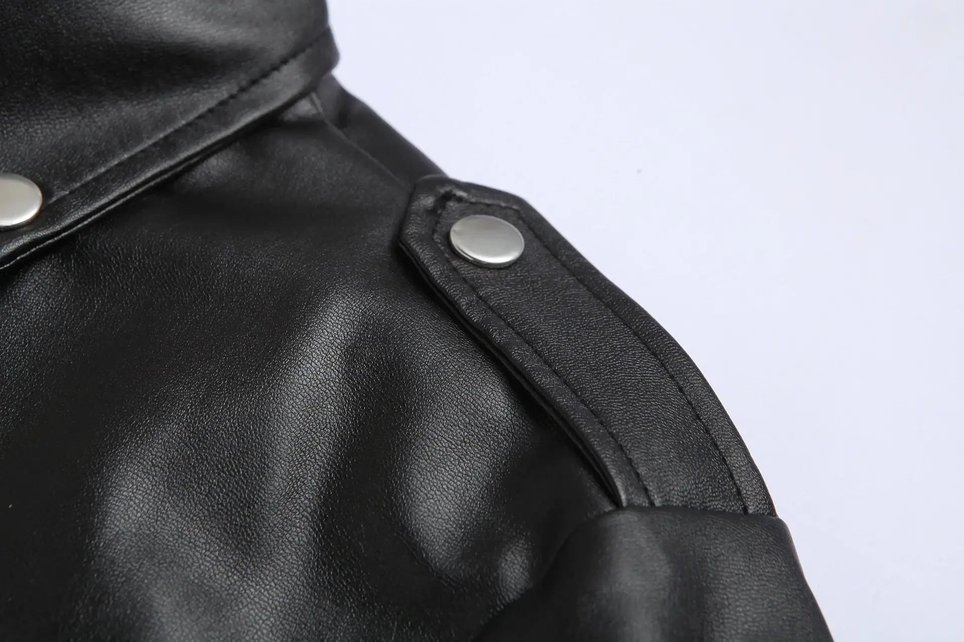 slim fit leather motorcycle jacket