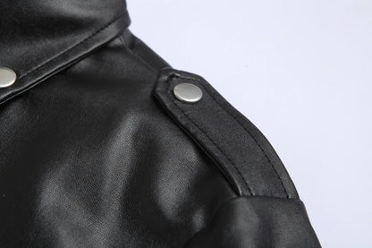 slim fit leather motorcycle jacket