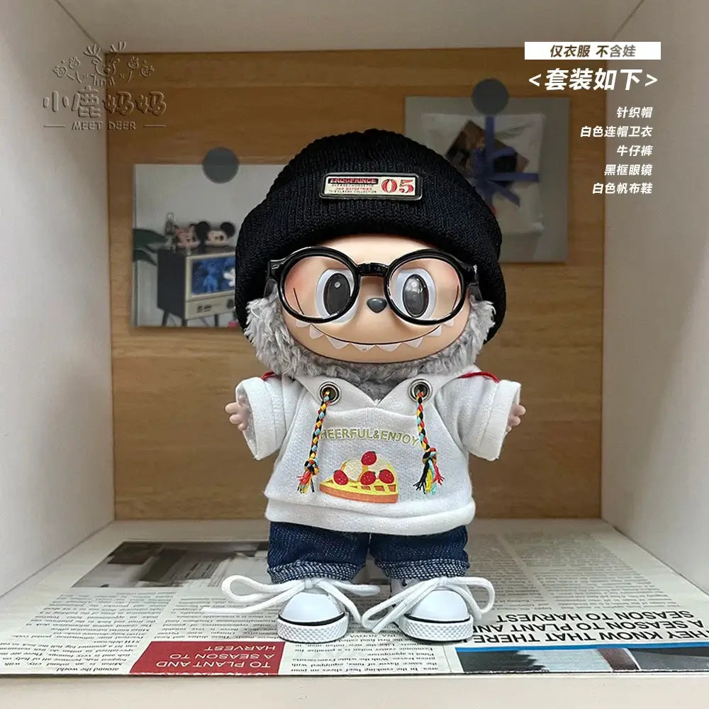 17cm Labubu Doll Hoodie Outfit - DIY Gift Idea