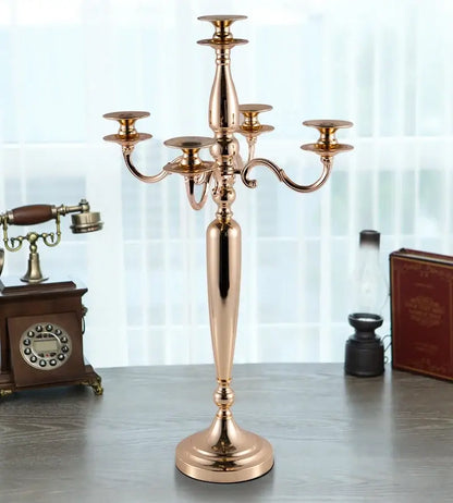 5-Light Metal Candelabra, 28.5-Inch Tall