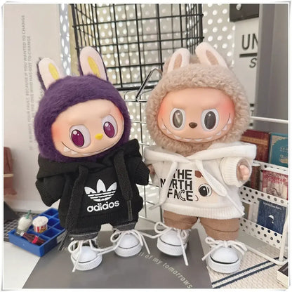 Labubu Doll Clothes Hoodie &amp; Pants Set | 15/17cm Dolls