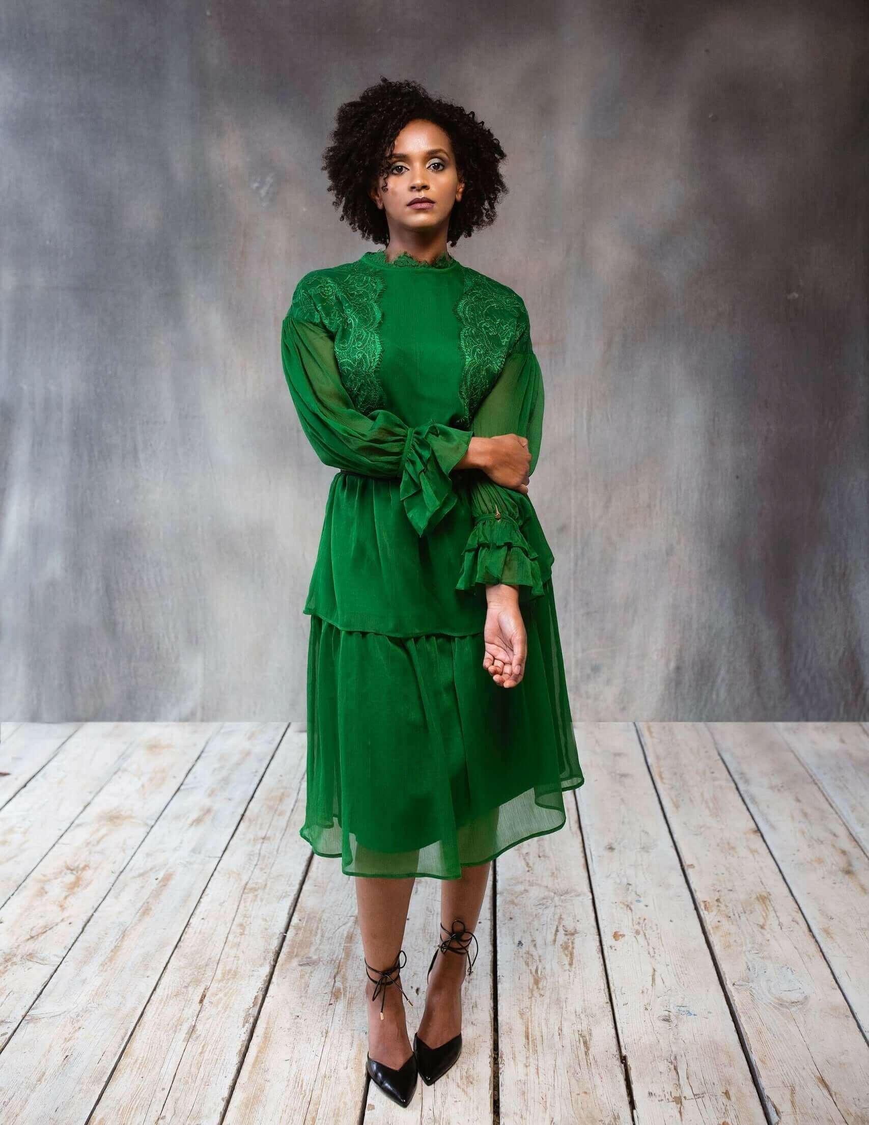 Green Lace Dress BethAle London.