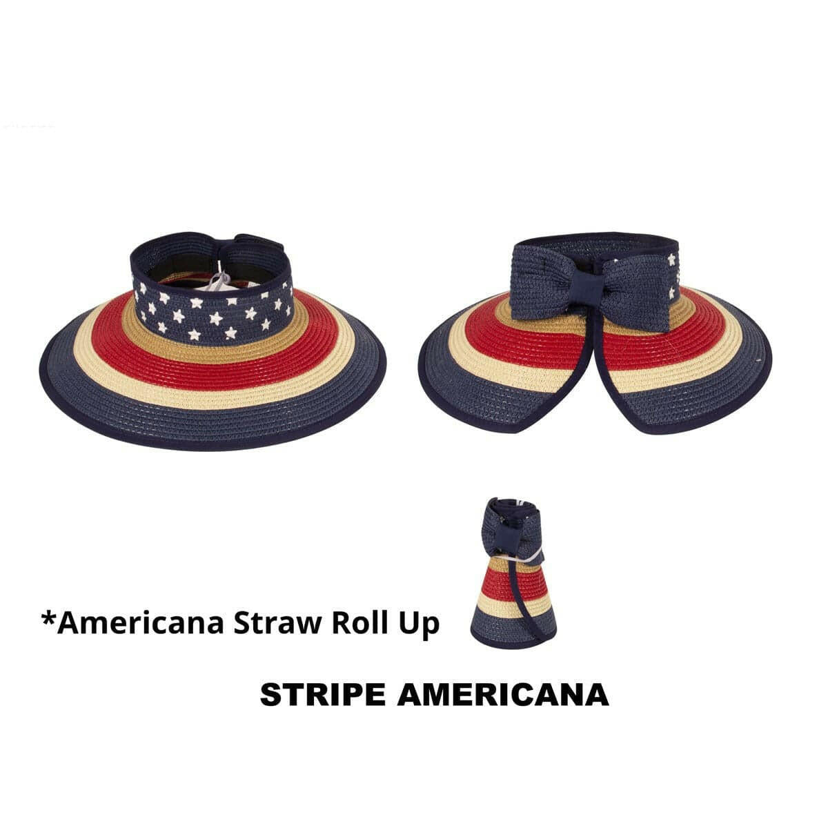 Americana Patriotic Rollable Visor For Adventures,.