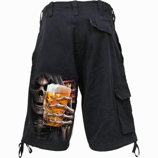 LIVE LOUD - Vintage Cargo Shorts Black.