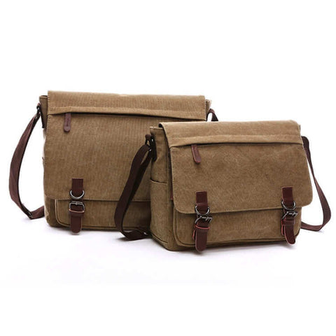 Versatile Canvas Shoulder Messenger Bag Business Computer Bag, Color: