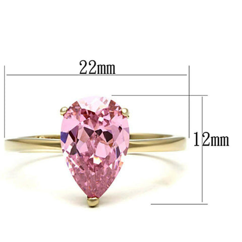 Women Stainless Steel Cubic Zirconia Rings TK1508.