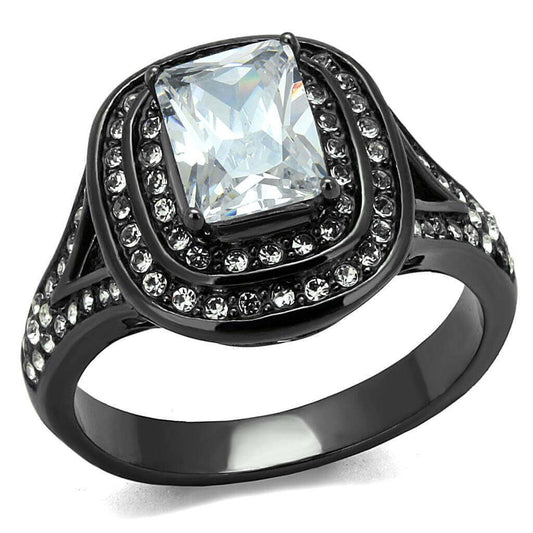 Women Stainless Steel Cubic Zirconia Rings TK2731