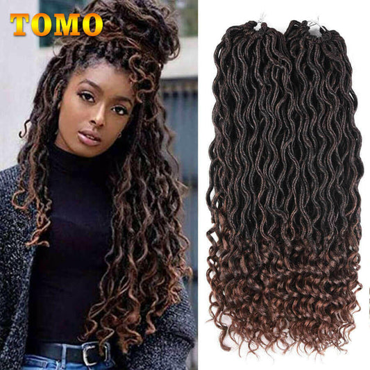 Tomo 20 Inch Goddess Faux Locs Crochet Hair Extensions Synthetic Soft.