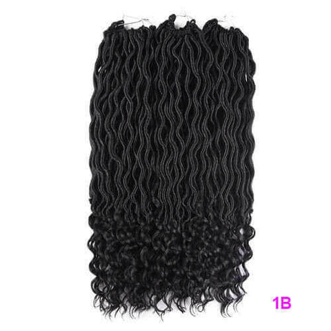 Tomo 20 Inch Goddess Faux Locs Crochet Hair Extensions Synthetic Soft.