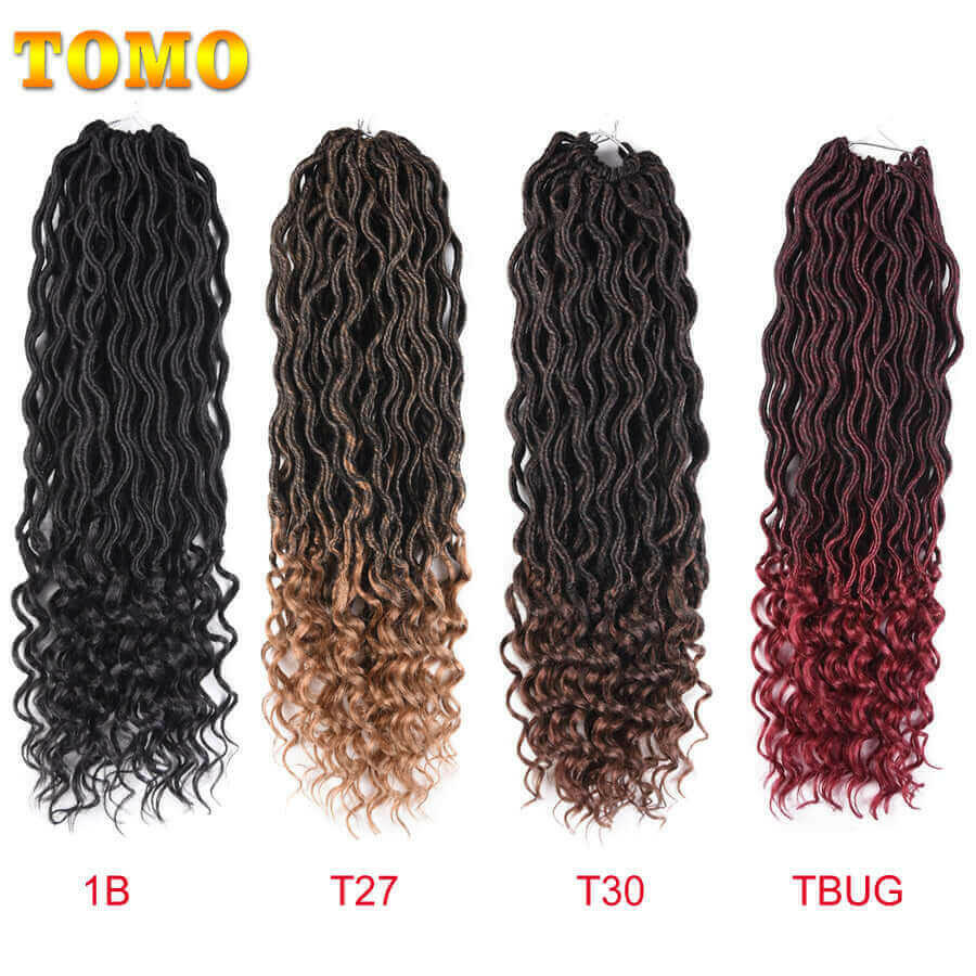 Tomo 20 Inch Goddess Faux Locs Crochet Hair Extensions Synthetic Soft.