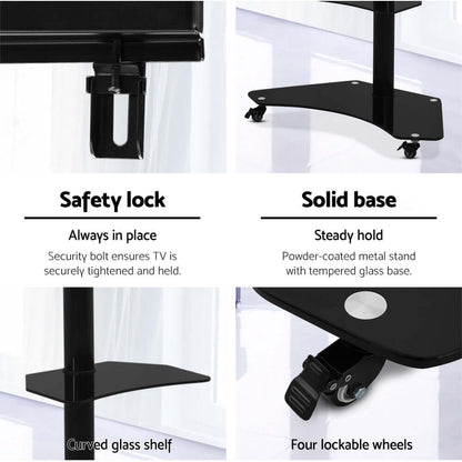 Artiss Floor TV Stand Mount - Swivel &amp; Adjustable 32-70