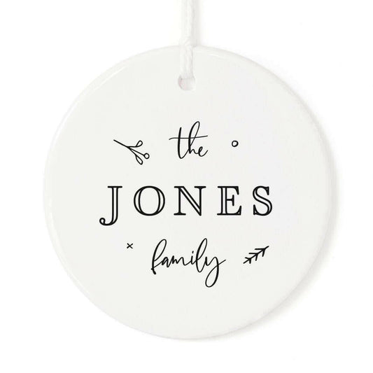 Personalized Last Name Christmas Ornament