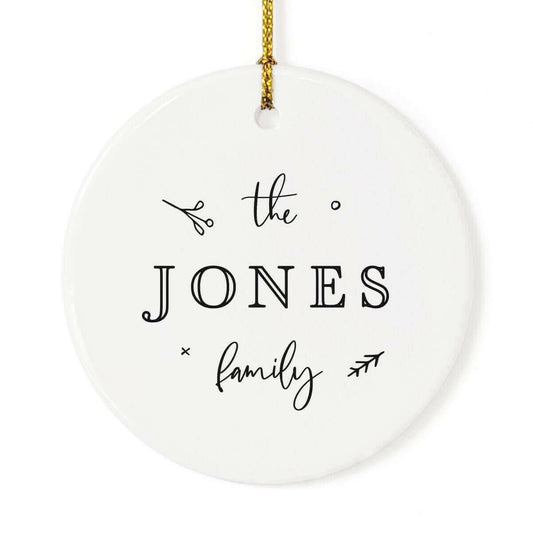 Personalized Last Name Christmas Ornament