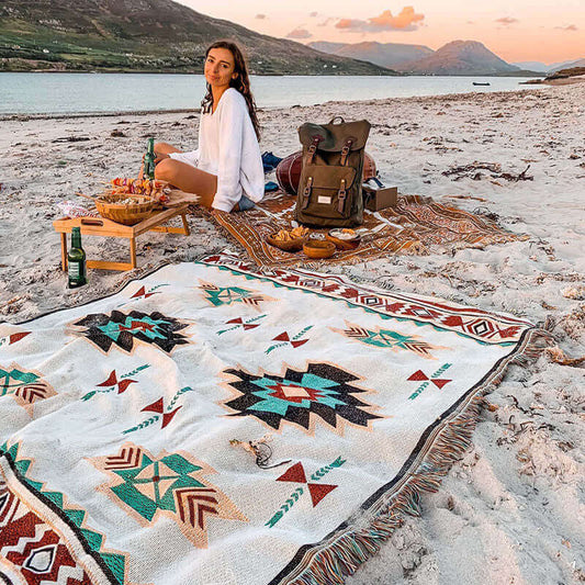 Tribal Blankets Indian Outdoor Rugs Camping Picnic Blanket Boho