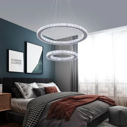VETRULUS Crystal LED Chandelier with Selectable Size &amp; Controls