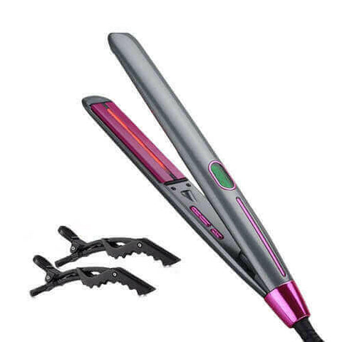 Hair Straightener with Infrared and Negative Ion Flat Iron Ceramic.