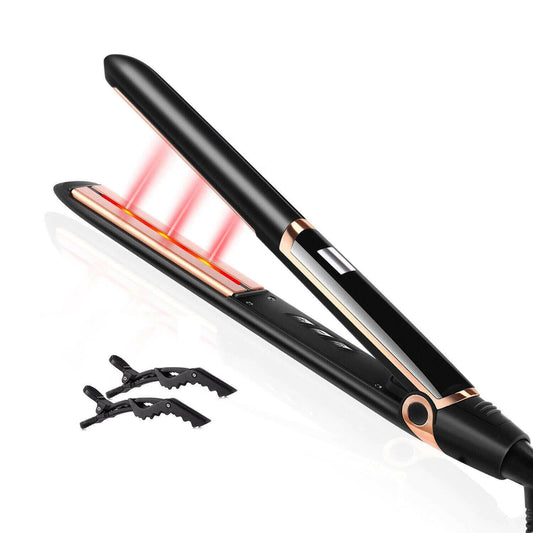 Hair Straightener with Infrared and Negative Ion Flat Iron Ceramic.