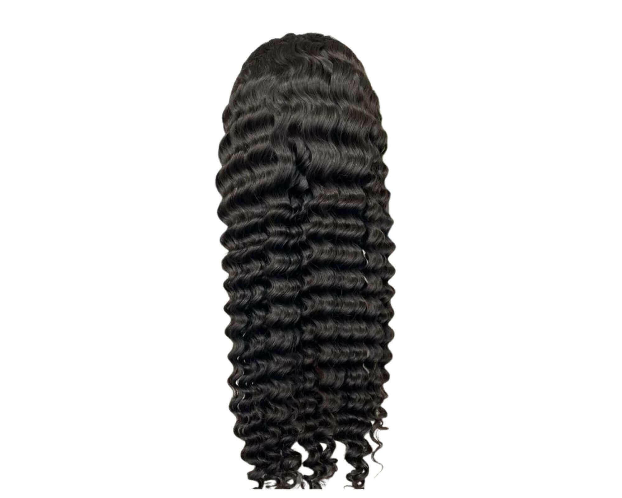 Headband Wig Loose Deep Wave Human Hair Scarf Wig No GLUE Easy Wear.