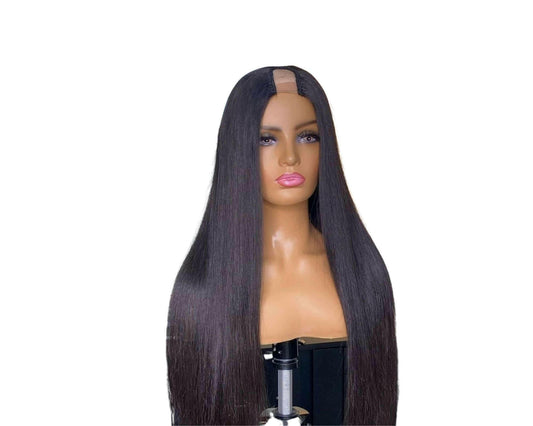 U Part Wig Straight Hair Human Hair Wigs For Black Women Brazilian.