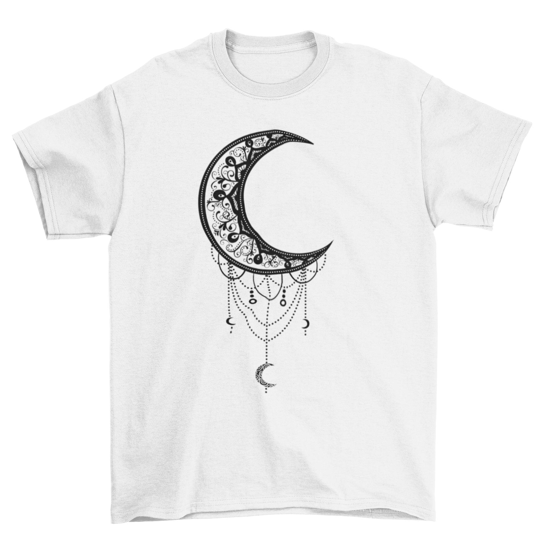 Illustrated moon t-shirt.