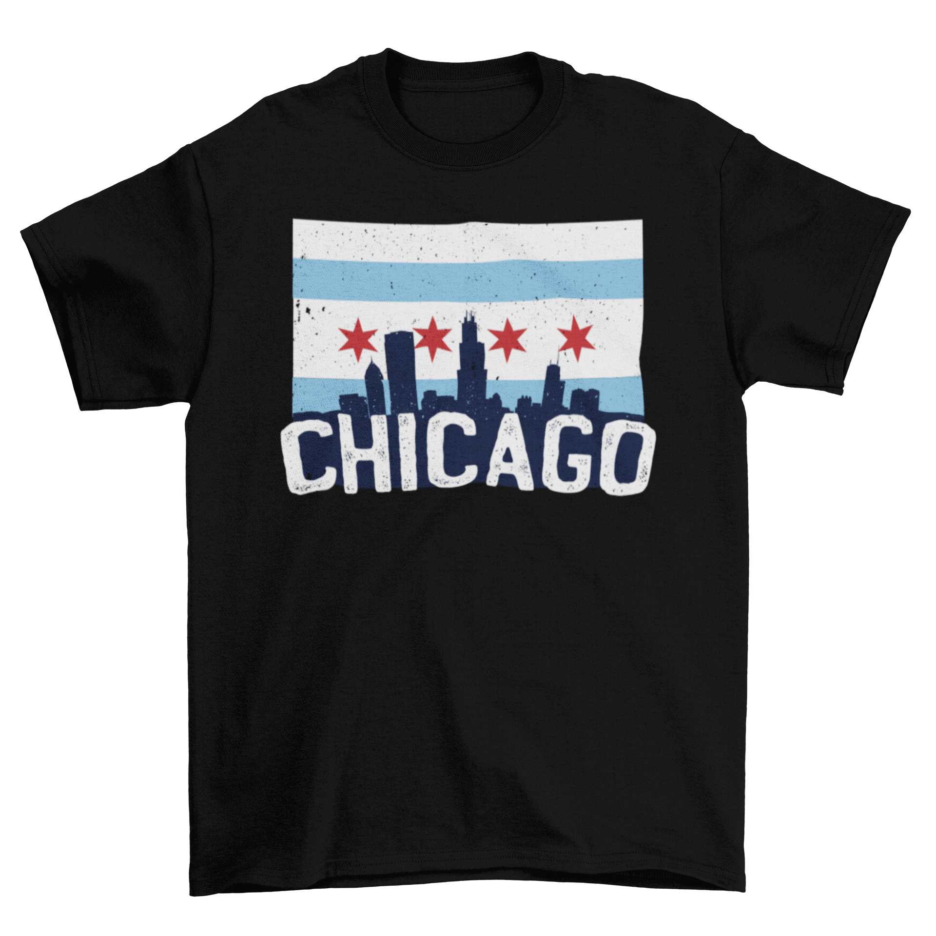 Chicago Skyline Flag T-shirt.