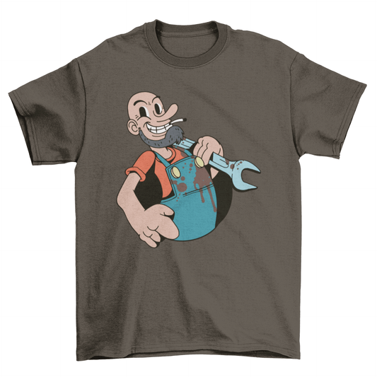 Sailor with wrench t-shirt