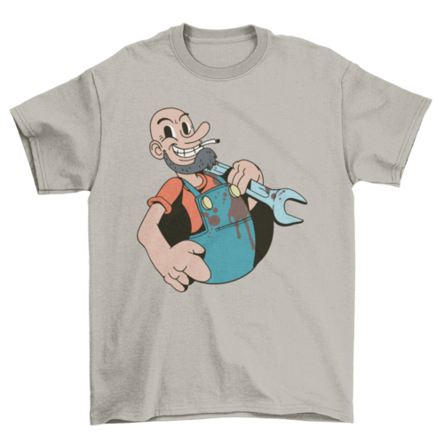 Sailor with wrench t-shirt.