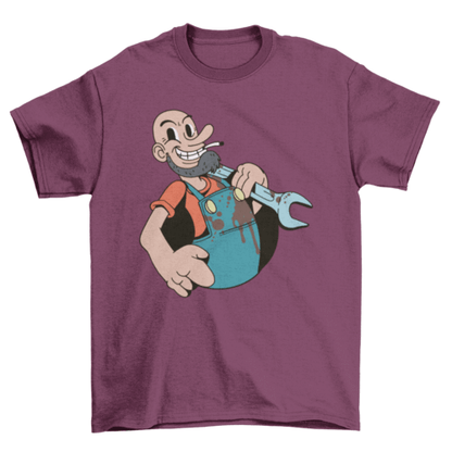 Sailor with wrench t-shirt.