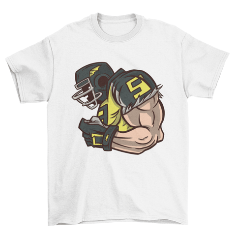 American football profile t-shirt design.