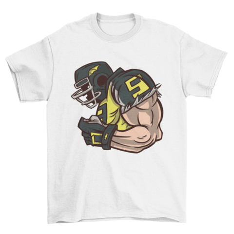 American football profile t-shirt design.