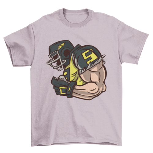 American football profile t-shirt design.