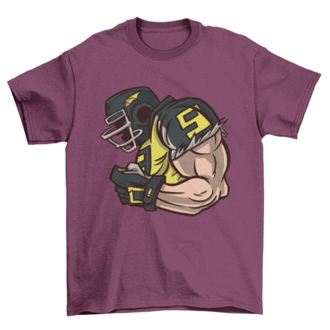 American football profile t-shirt design.