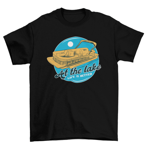 Boat in the lake quote t-shirt design.