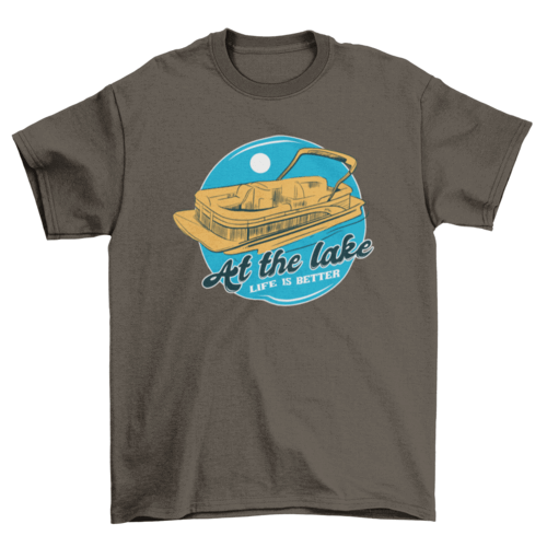 Boat in the lake quote t-shirt design.