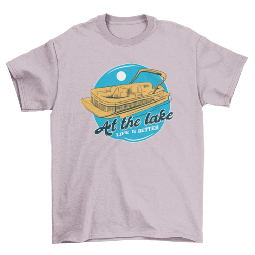 Boat in the lake quote t-shirt design.