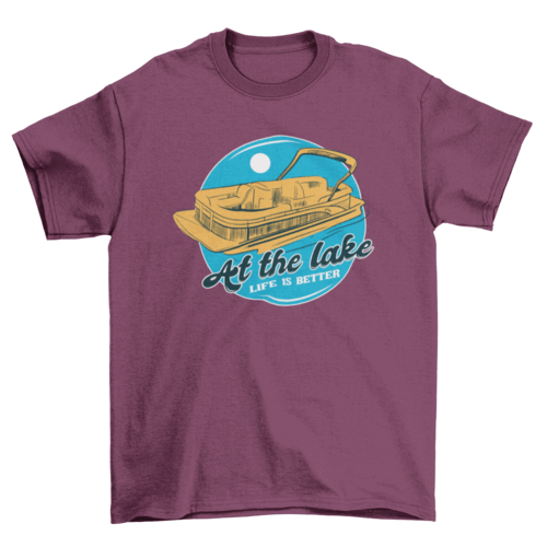 Boat in the lake quote t-shirt design