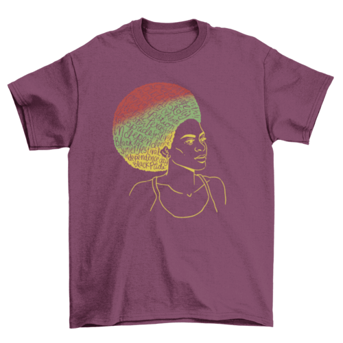 Juneteenth african american woman t-shirt
