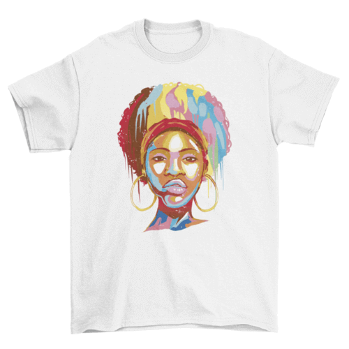 African american woman t-shirt