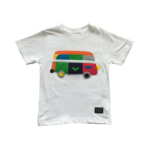 mi cielo x JUAN DE LASCURAIN - The Van – White Kids Tee – Boys or.