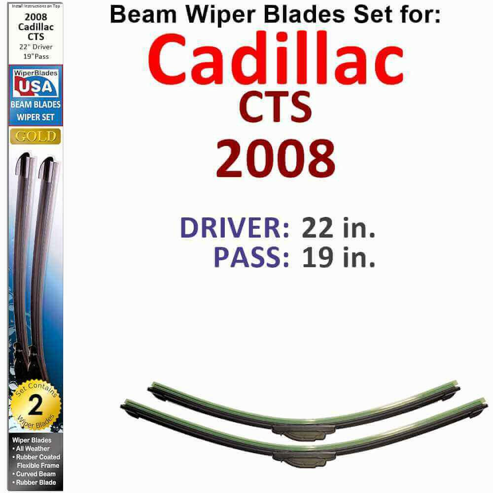 Beam Wiper Blades for 2008 Cadillac CTS (Set of 2).