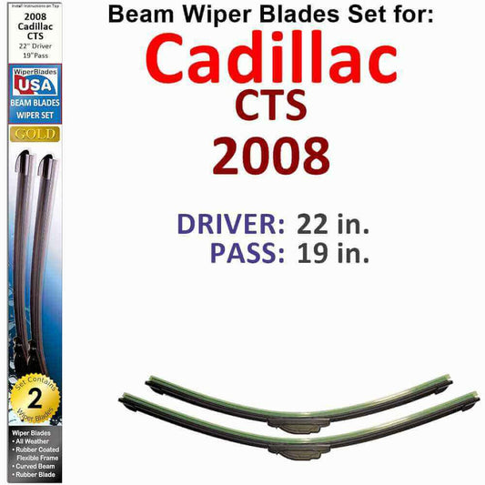 Beam Wiper Blades for 2008 Cadillac CTS (Set of 2).