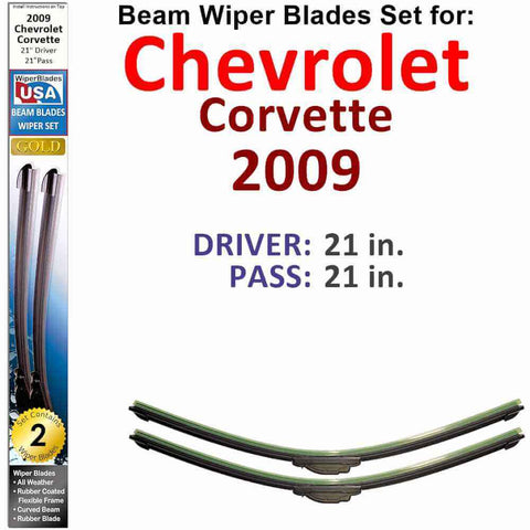 Beam Wiper Blades for 2009 Chevrolet Corvette (Set of 2)