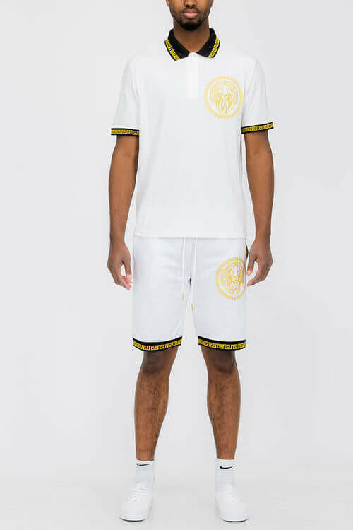 Lion Head Polo Short Set.