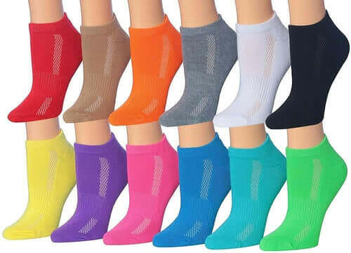 Tipi Toe Women's 12-Pairs Low Cut Athletic Sport Peformance Socks.