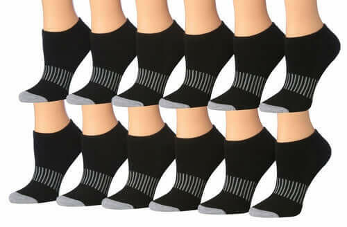 Tipi Toe Women's 12-Pairs Low Cut Athletic Sport Peformance Socks.